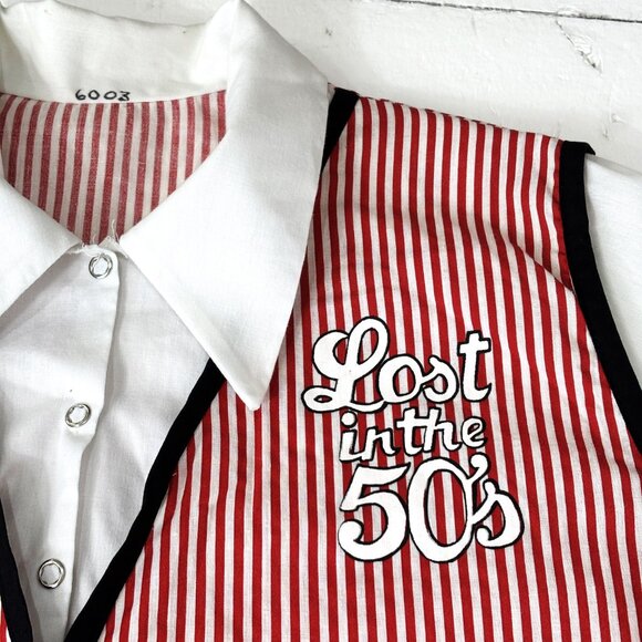 la mendola lost in the 50's Red White Stripe Top - Picture 2 of 8